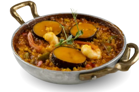 Receta ECV Arroz meloso de gamba blanca y Lingote de Mar