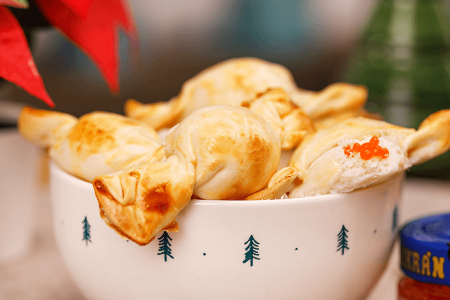 Caramelos de queso de cabra y salmón SHIKRÁN® en esferas